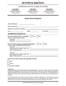 Public Record Request General Guernsey County